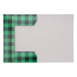 Teczka z gumką OFFICE PRODUCTS, karton/lakier, A4, 320gsm, 3-skrz., mix kolorów w kratę