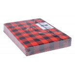 Teczka z gumką OFFICE PRODUCTS, karton/lakier, A4, 320gsm, 3-skrz., mix kolorów w kratę