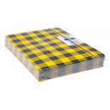 Teczka z gumką OFFICE PRODUCTS, karton/lakier, A4, 320gsm, 3-skrz., mix kolorów w kratę