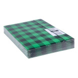 Teczka z gumką OFFICE PRODUCTS, karton/lakier, A4, 320gsm, 3-skrz., mix kolorów w kratę