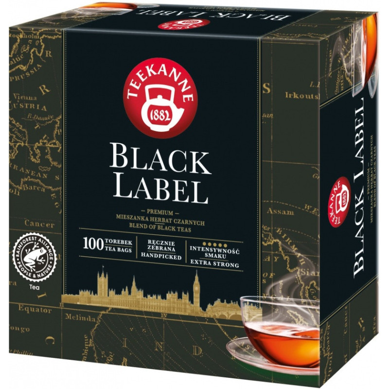 Herbata TEEKANNE Black Label, czarna, 100 torebek, 200g