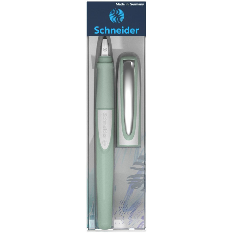 Pióro wieczne SCHNEIDER Ray, M, pud. plastikowe, zielono-białe