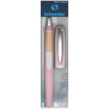 Pióro wieczne SCHNEIDER Ray, L, pud. plastikowe, różowo-białe