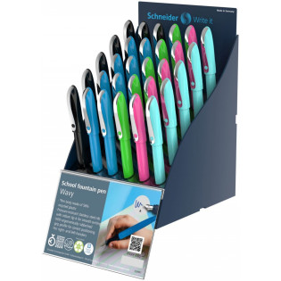 SIS Display piór wiecznych SCHNEIDER Wavy, A, 30 szt., mix kolorów
