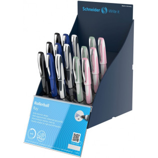 SIS Display piór kulkowych SCHNEIDER Ray, M, kolory Basic+Trend, 15 szt., mix kolorów