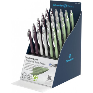 Display długopisów SCHNEIDER Slider Rave Trend 2025, XB, 30 szt., mix kolorów