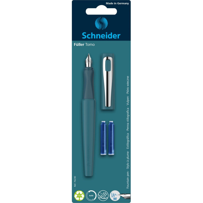Pióro wieczne SCHNEIDER Tomo, M, 2 naboje, blister, mix kolorów