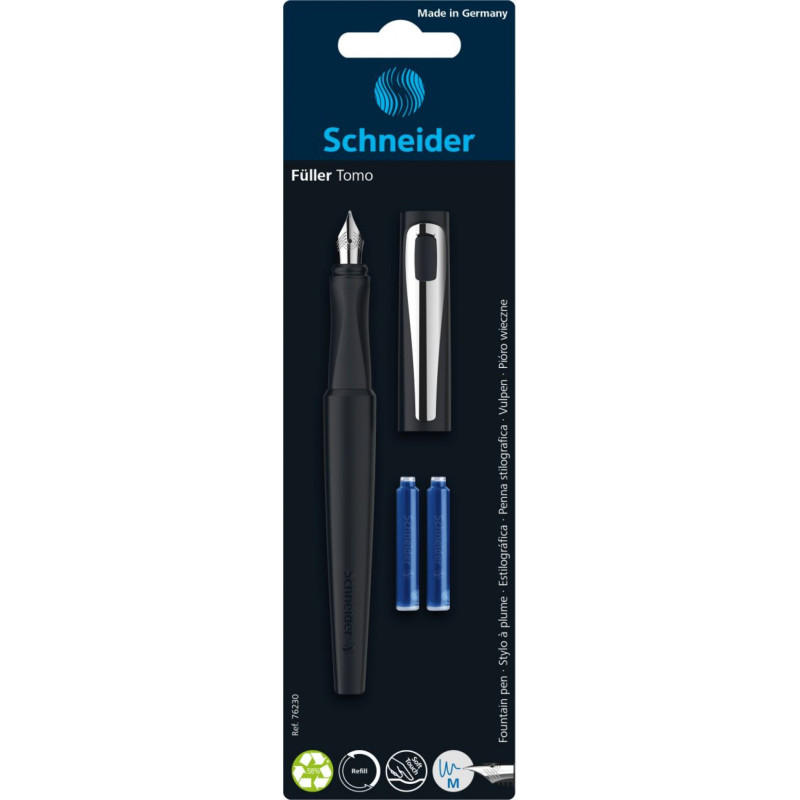Pióro wieczne SCHNEIDER Tomo, M, 2 naboje, blister, mix kolorów