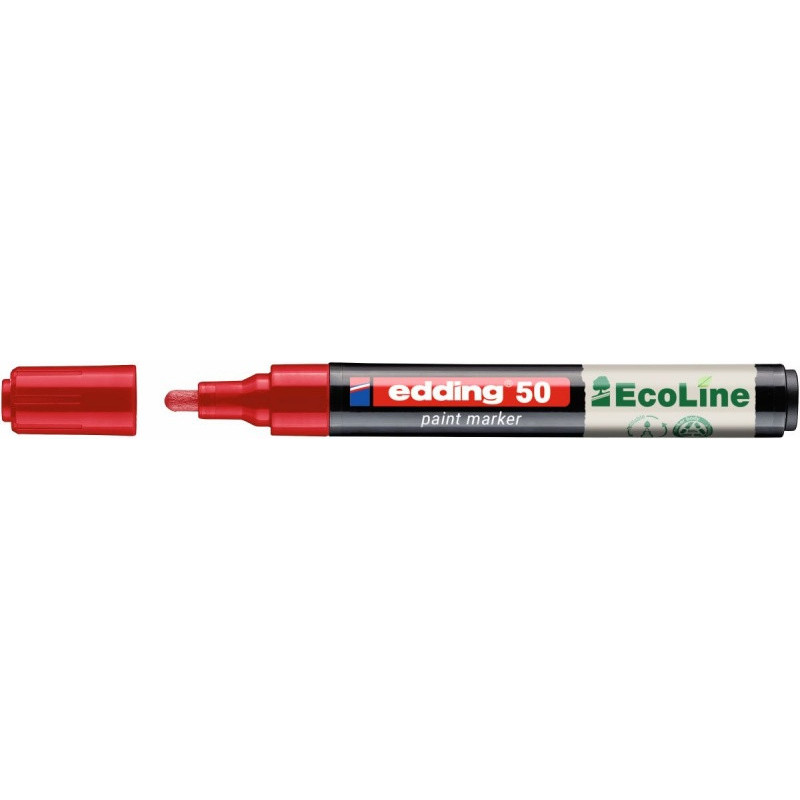 Marker olejowy na bazie wody e-50 EDDING EcoLine, 2-3mm, czerwony