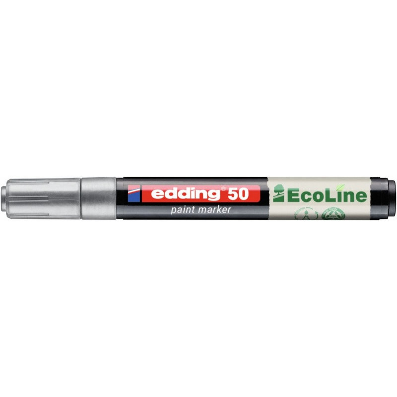 Marker olejowy na bazie wody e-50 EDDING EcoLine, 2-3mm, srebrny