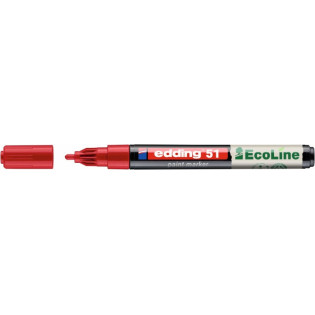 Marker olejowy na bazie wody e-51 EDDING EcoLine, 1-2mm, czerwony