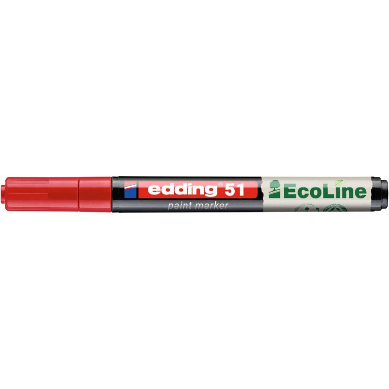 Marker olejowy na bazie wody e-51 EDDING EcoLine, 1-2mm, czerwony