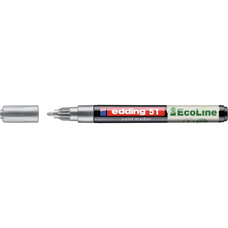 Marker olejowy na bazie wody e-51 EDDING EcoLine, 1-2mm, srebrny