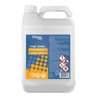 Preparat CLINEX Tyre Shine, do konserwacji opon, efekt mokrej opony, 5l