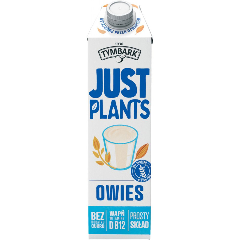 Napój roślinny TYMBARK Just Plants, owsiany, 1l