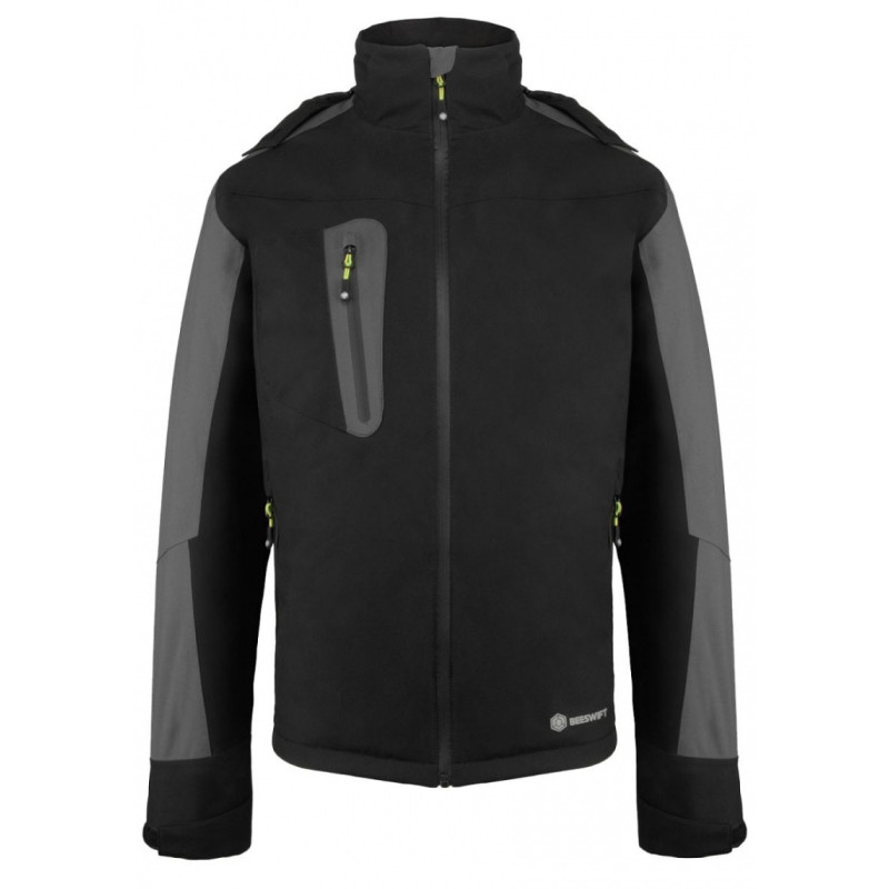 Kurtka przeciwdeszczowa BEESWIFT, ocieplana, rozm. 4XL, czarno/szara