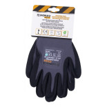 Rękawice DONAU SAFETY Flex-Dotted, kat. II, rozm. 9, szare