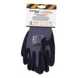 Rękawice DONAU SAFETY Flex-Dotted, kat. II, rozm. 10, szare