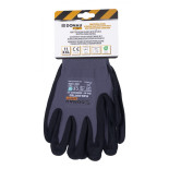 Rękawice DONAU SAFETY Flex-Dotted, kat. II, rozm. 11, szare