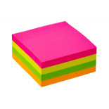 Kostka samoprzylepna Q-CONNECT, 76x76mm, 1x400 kart., 4 kolory, neonowa