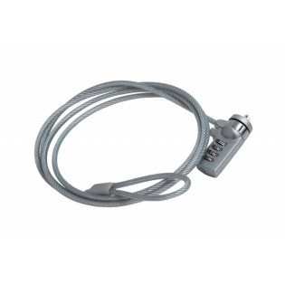 Blokada kablowa Q-CONNECT, do monitora/laptopa, na zamek szyfrowy, 1,8m, szara