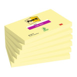 Karteczki samoprzylepne Post-it® Super Sticky (655-6SSCY-EU), 127x76mm, 6x90 kart., kanarkowy żółty