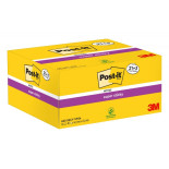 Karteczki samoprzylepne Post-it® Super Sticky (622-SSCY-24VP), 47,6x47,6mm, 21x90 kart.+3x90 kart. gratis, żółte