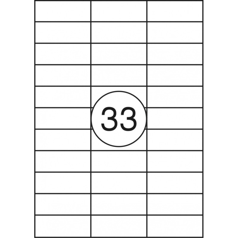 Etykiety OFFICE PRODUCTS, 70x25,4mm, białe, 100 ark.