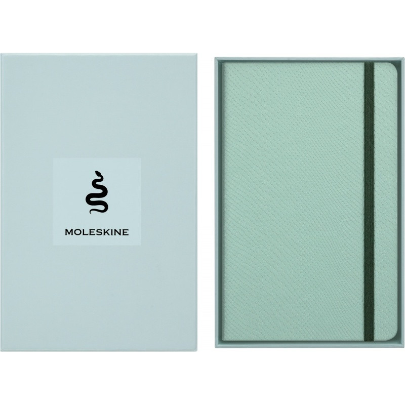 Notes MOLESKINE Snake 2025, L, synt. skóra węża, w linie, 13x21 cm, w pudełku, zielony