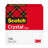 Taśma samoprzylepna SCOTCH® Crystal Clear (600), w pudełku 19mmx33m, transparentna