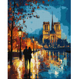 Malowanie po numerach IDEYKA, 40x50cm, metallic, nocny spacer, 1 szt., w pudełku