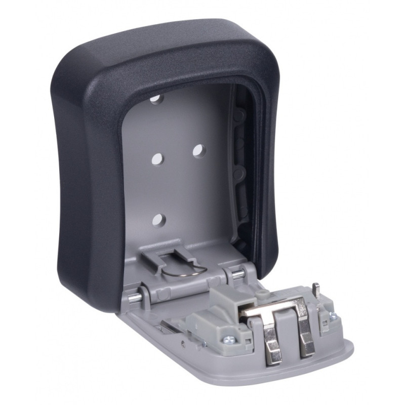 Skrytka na klucze DONAU TECH, 115x95x40 mm, czarno-srebrna