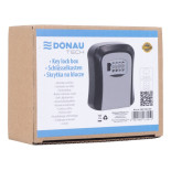 Skrytka na klucze DONAU TECH, 115x95x40 mm, czarno-srebrna