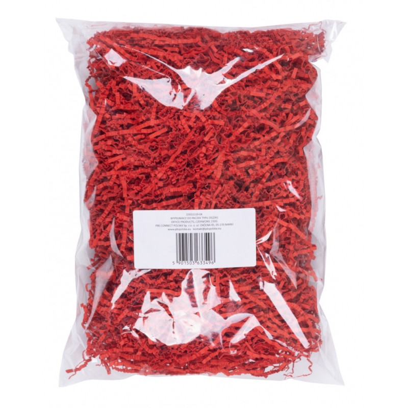 Wypełniacz do paczek OFFICE PRODUCTS, typ zigzag, 150g, czerwony