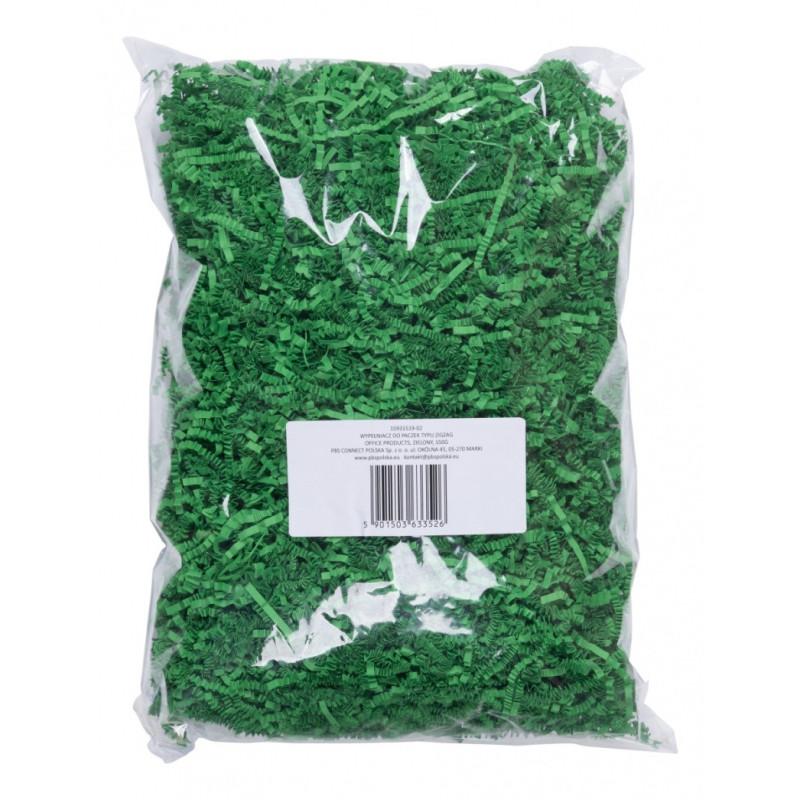 Wypełniacz do paczek OFFICE PRODUCTS, typ zigzag, 150g, zielony