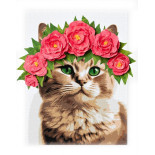 Malowanie po numerach IDEYKA&OCTO, 30x40cm, z glinką, elegancka kotka, 1 szt.