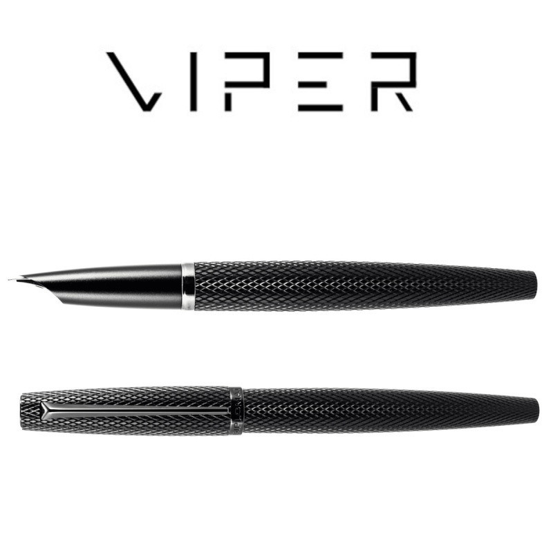 Pióro wieczne DIPLOMAT Viper, guilloche, F, czarne