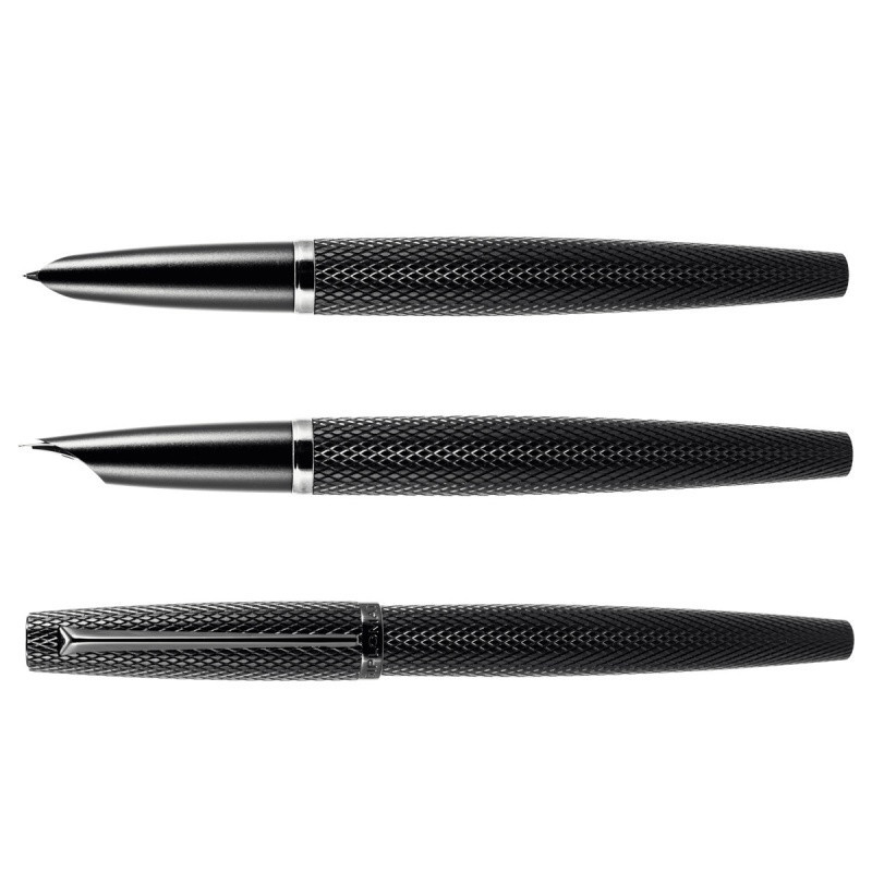 Pióro wieczne DIPLOMAT Viper, guilloche, F, czarne