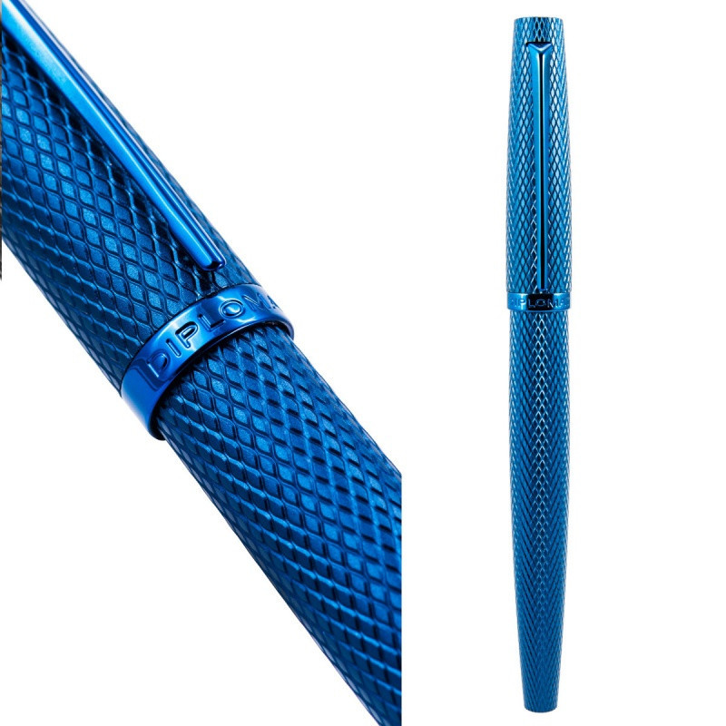 Pióro kulkowe DIPLOMAT Viper, guilloche, niebieskie