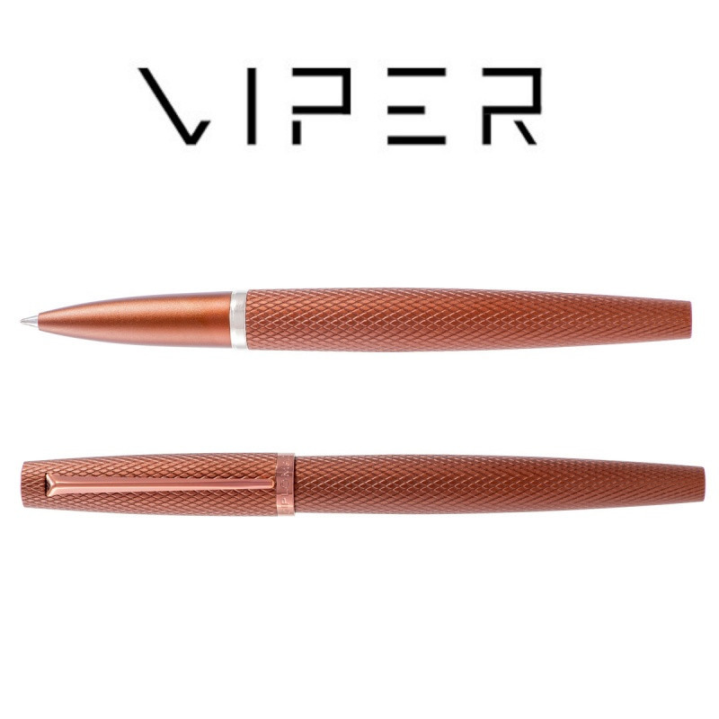 Pióro kulkowe DIPLOMAT Viper, guilloche, brązowe