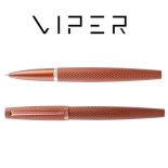 Pióro kulkowe DIPLOMAT Viper, guilloche, brązowe