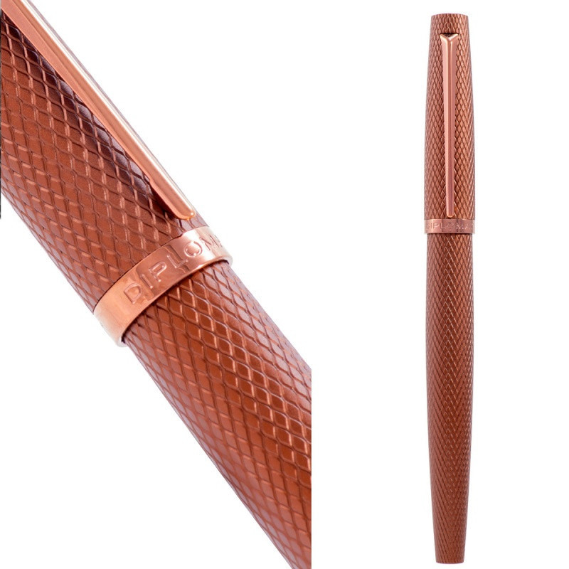 Pióro kulkowe DIPLOMAT Viper, guilloche, brązowe