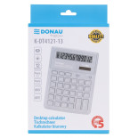 Kalkulator biurowy DONAU TECH, 12-cyfr. wyświetlacz, wym. 190x143x40 mm, jasny szary