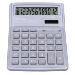 Kalkulator biurowy DONAU TECH, 12-cyfr. wyświetlacz, wym. 190x143x40 mm, jasny szary