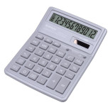 Kalkulator biurowy DONAU TECH, 12-cyfr. wyświetlacz, wym. 190x143x40 mm, jasny szary