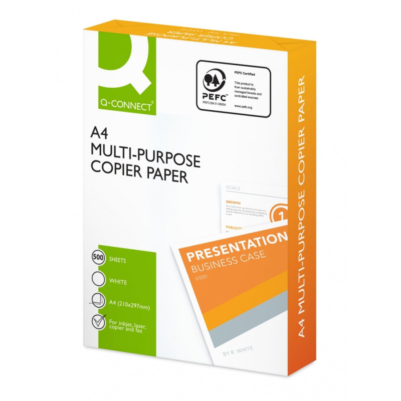 Papier ksero Q-CONNECT, A4, klasa C, 75gsm, 500 ark.