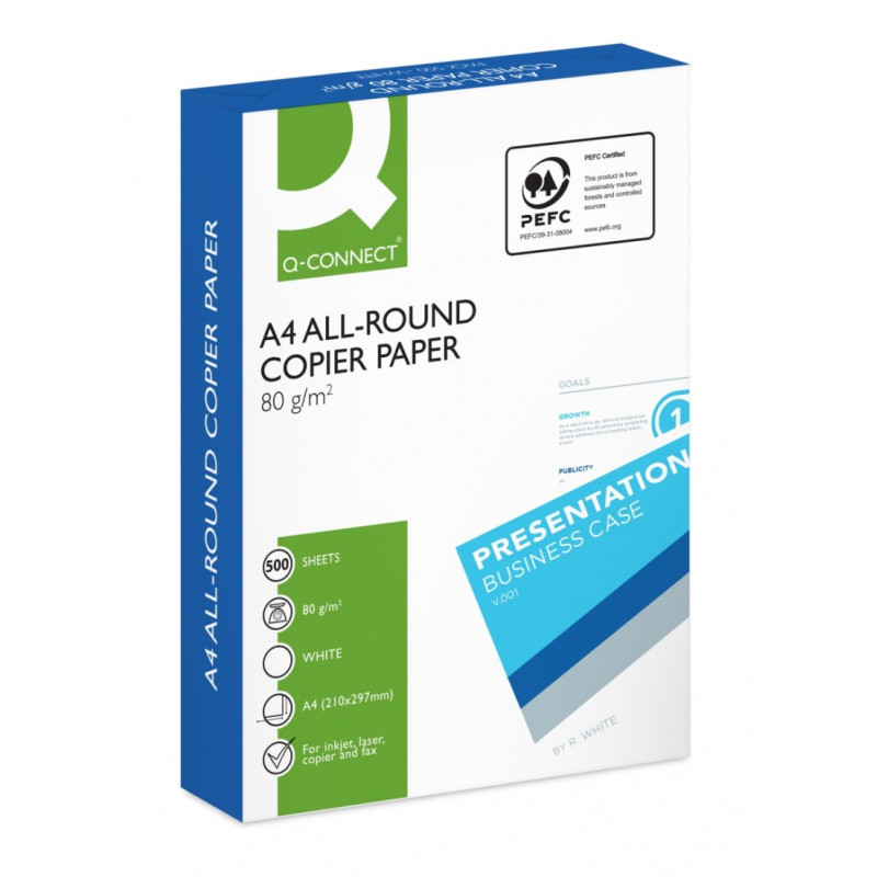 Papier ksero Q-CONNECT All-Round, A4, klasa C, 80gsm, 500 ark.