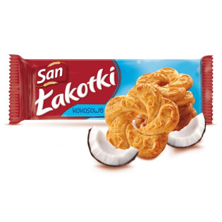 Ciastka Łakotki SAN, 168 g kokosowe, krótki termin