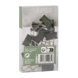 Klipy do dokumentów APLI Up North, 19mm, 15szt, pudełko z zawieszką, khaki