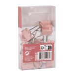 Klipy do dokumentów APLI Up North, 19mm, 15szt, pudełko z zawieszką, różowe